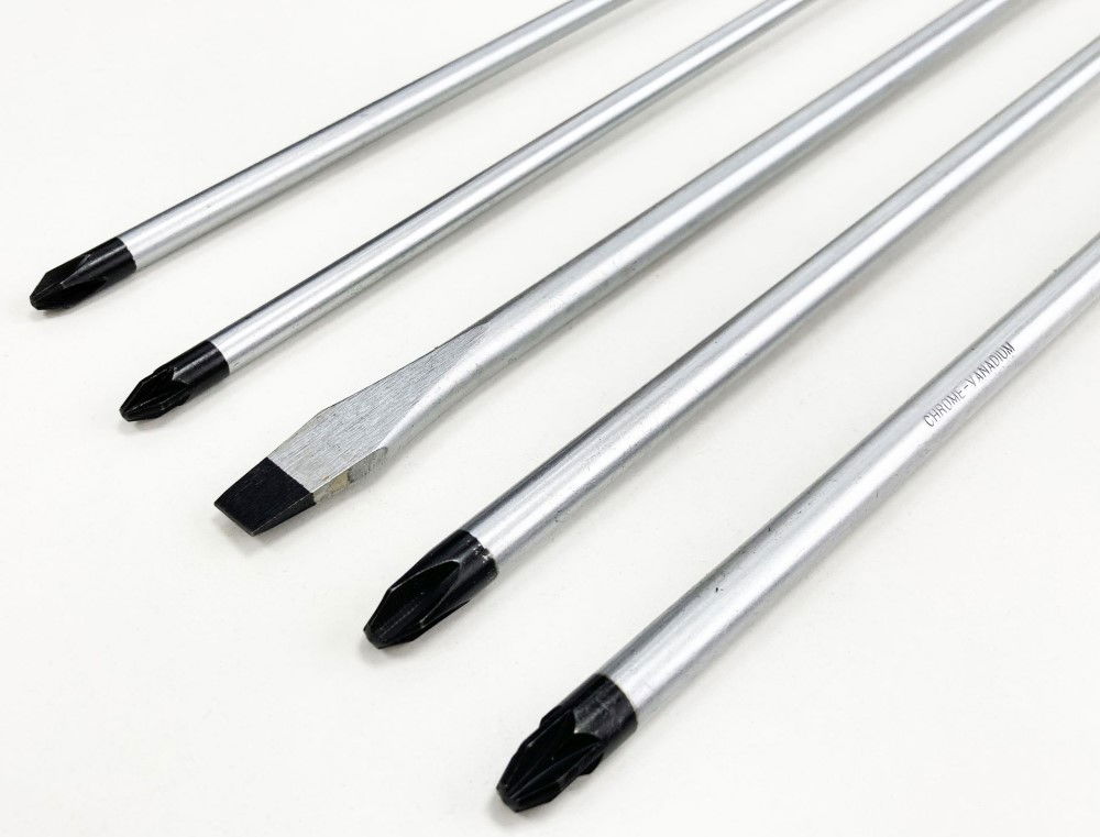 EXTRA-LONG SCREWDRIVER SET 5PC 450mm PZ2 PZ3 PH2 PH3 8mm - TOOLZONE KDPSD074 thumbnail 5