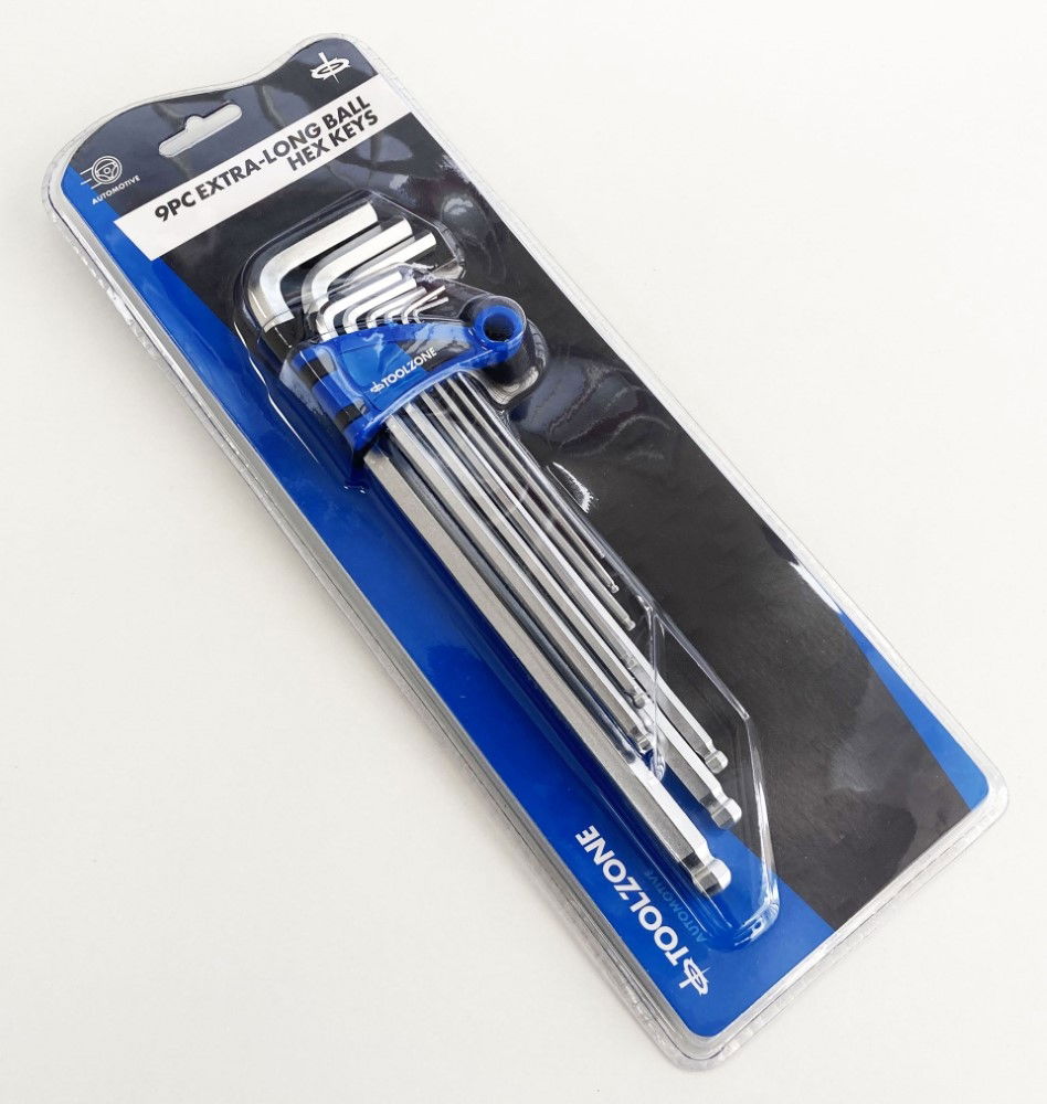 EXTRA-LONG BALL HEX KEY SET 9PC 1.5-10mm - TOOLZONE KDPSD075 thumbnail 4
