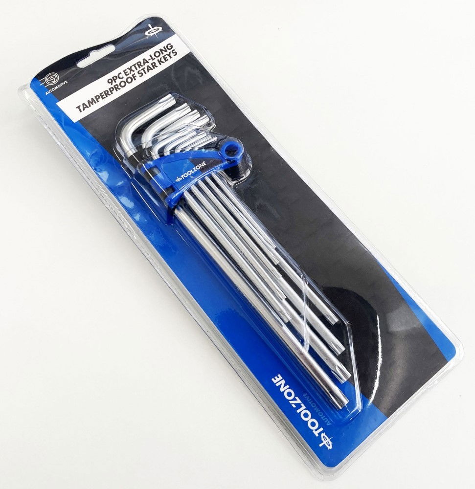EXTRA-LONG TAMPERPROOF STAR KEY SET 9PC T10-T50 - TOOLZONE KDPSD076 thumbnail 5