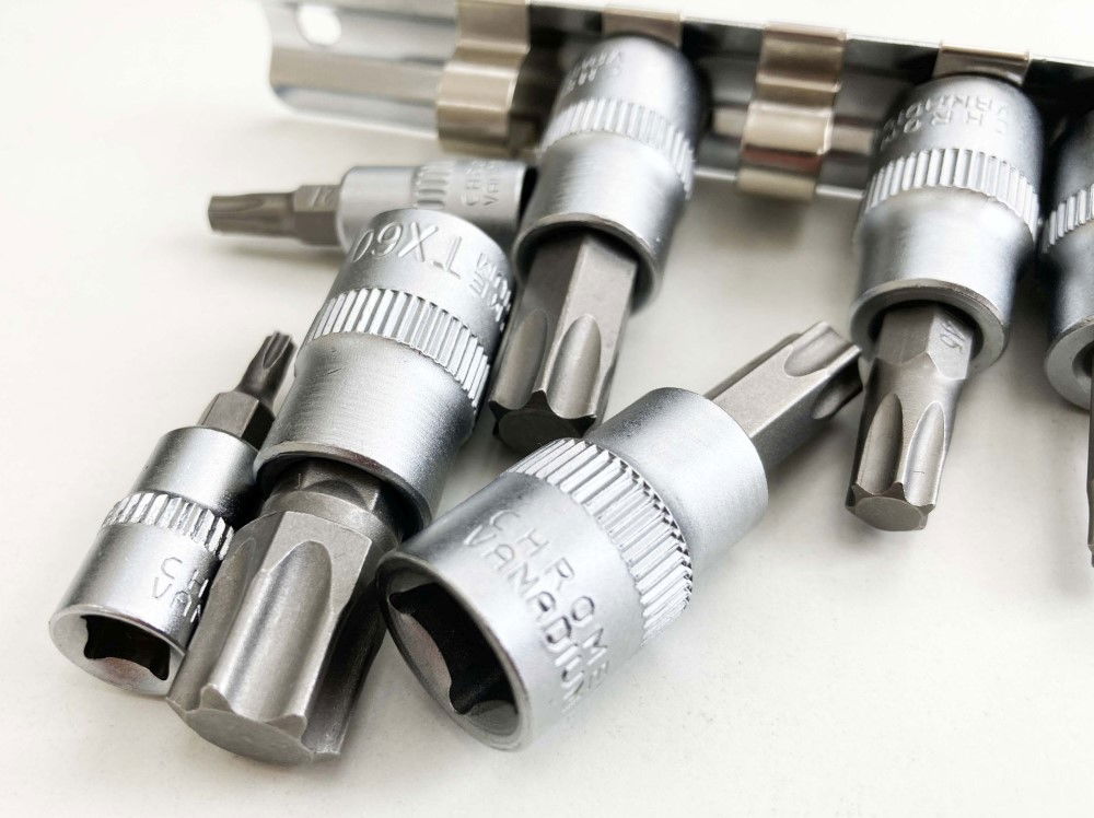 STAR BIT SOCKET SET 11PC T10-T60 ON RAIL - TOOLZONE KDPSD078 thumbnail 6