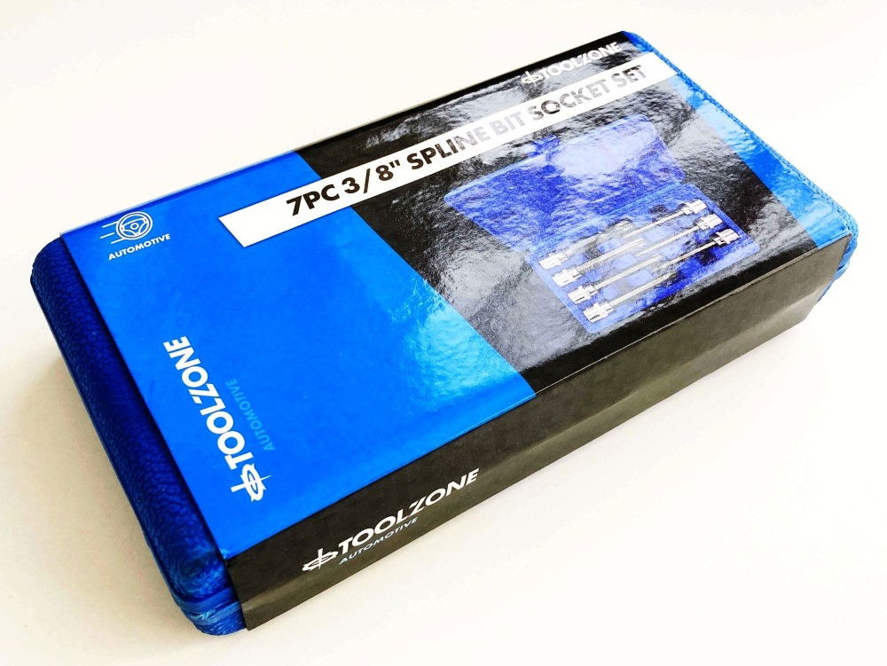 SPLINE SOCKET SET 7PC 3/8 DRIVE 110mm M4-M10 - TOOLZONE KDPSD080 thumbnail 2