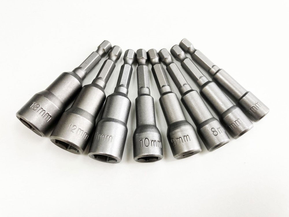 MAGNETIC NUT DRIVER SET 8PC 1/4 DRIVE 6-13mm 65mm LENGTH - TOOLZONE KDPSD083 thumbnail 3