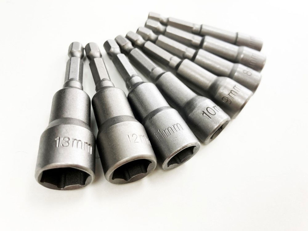 MAGNETIC NUT DRIVER SET 8PC 1/4 DRIVE 6-13mm 65mm LENGTH - TOOLZONE KDPSD083 thumbnail 4