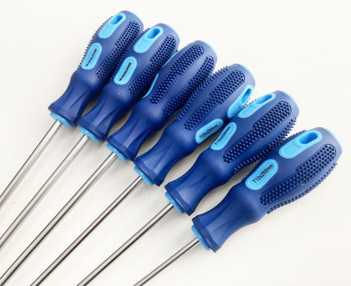 STAR SCREWDRIVER SET 6PC 250mm T10-T30 - TOOLZONE KDPSD089 thumbnail 3