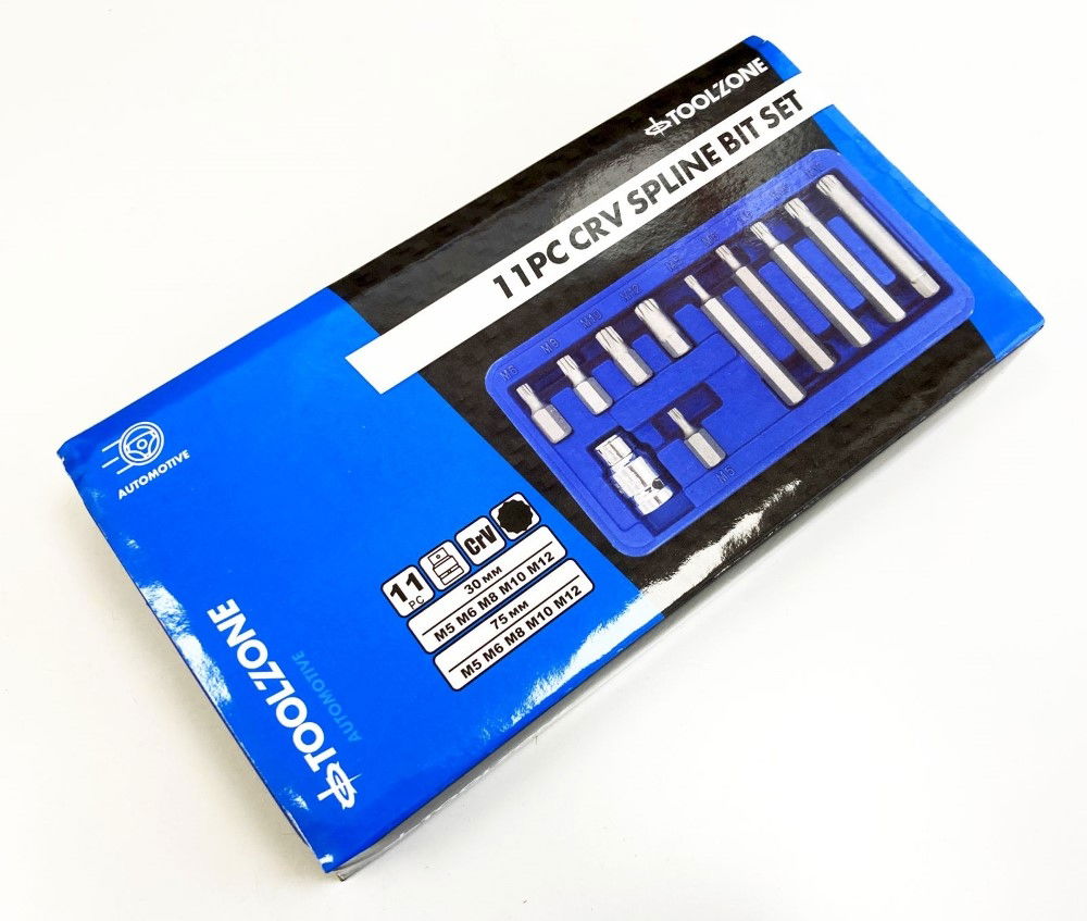 SPLINE BIT SET 11PC CRV M5-M12 30mm 75mm - TOOLZONE KDPSD098 thumbnail 3
