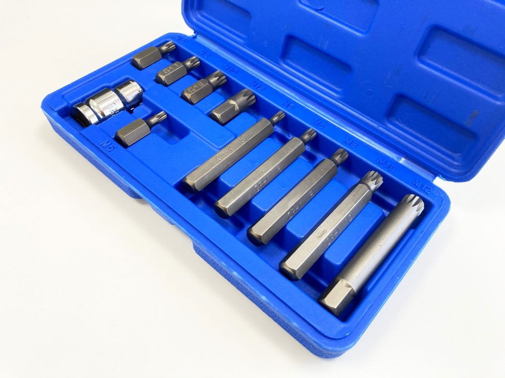 SPLINE BIT SET 11PC CRV M5-M12 30mm 75mm - TOOLZONE KDPSD098 thumbnail 5