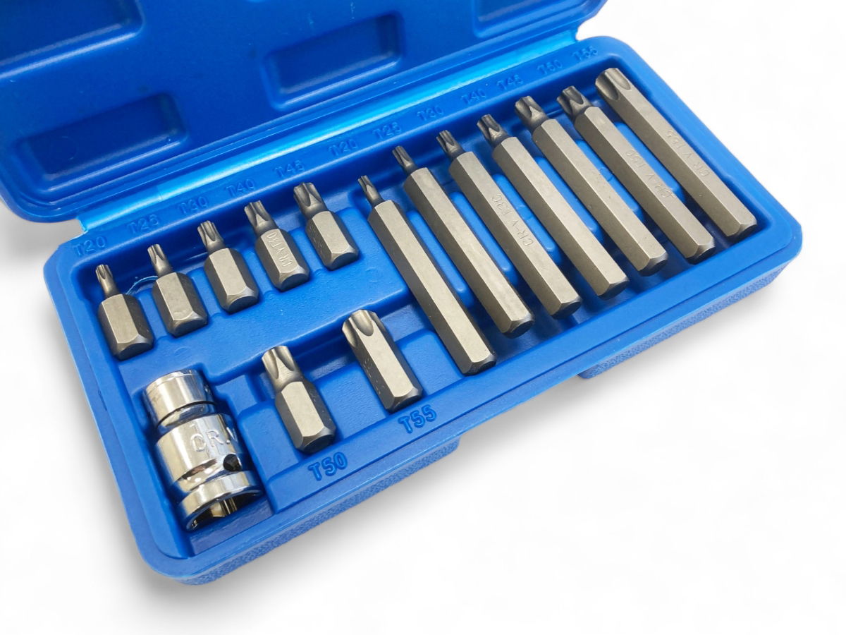 STAR BIT SET 15PC WITH 1/2 ADAPTOR 30mm 75mm - TOOLZONE KDPSD129 thumbnail 4