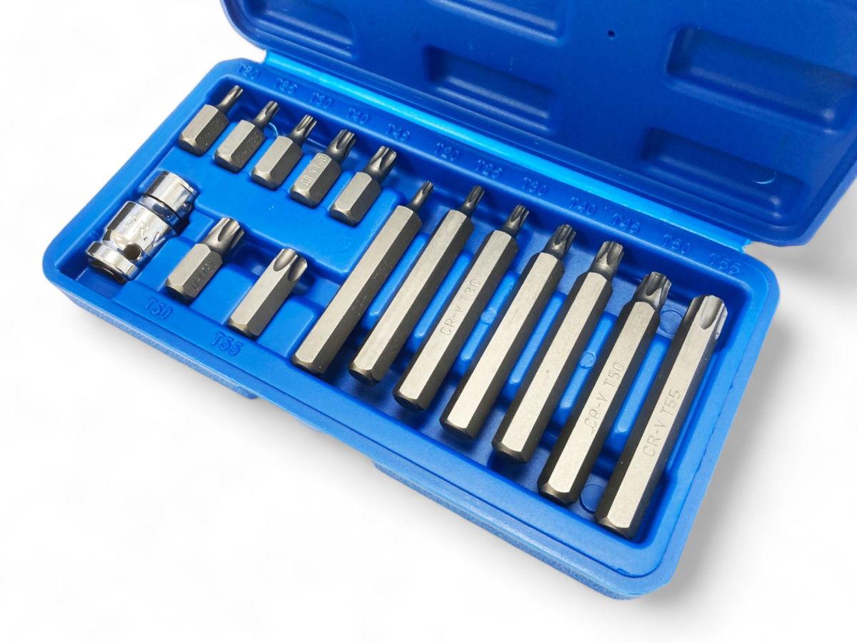 STAR BIT SET 15PC WITH 1/2 ADAPTOR 30mm 75mm - TOOLZONE KDPSD129 thumbnail 5