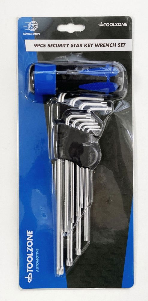 SECURITY STAR KEY SET 9PC WITH HANDLE T10-T50 - TOOLZONE KDPSD139 image 1