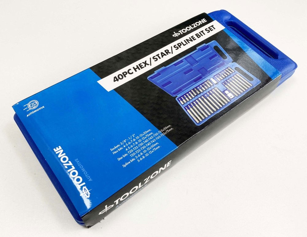 HEX STAR SPLINE BIT SET 40PC 30mm 75mm 3/8 1/2 DRIVE - TOOLZONE KDPSD140 thumbnail 2