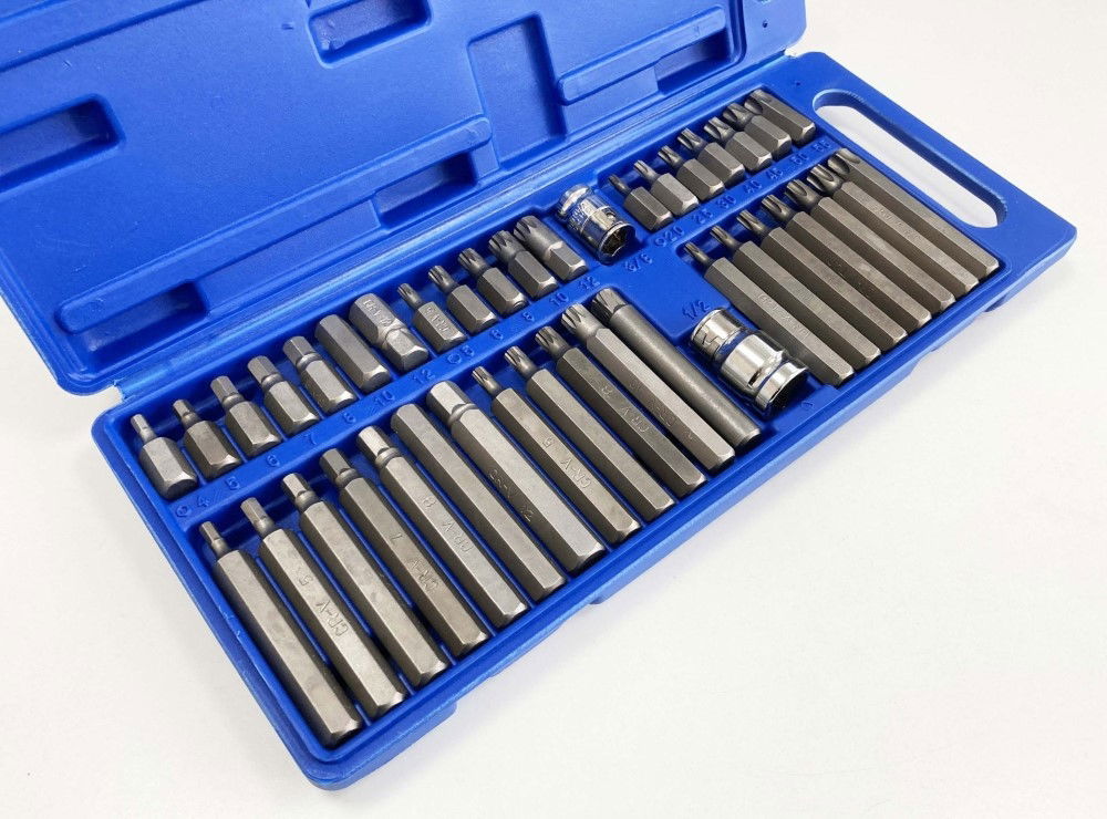 HEX STAR SPLINE BIT SET 40PC 30mm 75mm 3/8 1/2 DRIVE - TOOLZONE KDPSD140 thumbnail 5