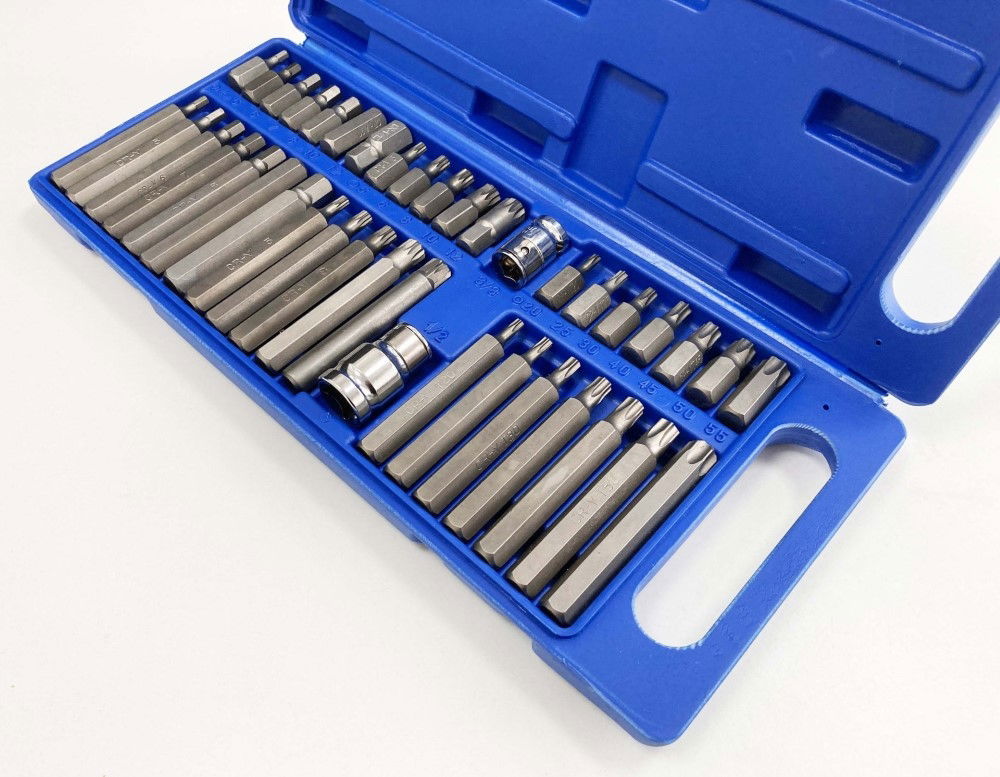 HEX STAR SPLINE BIT SET 40PC 30mm 75mm 3/8 1/2 DRIVE - TOOLZONE KDPSD140 thumbnail 6