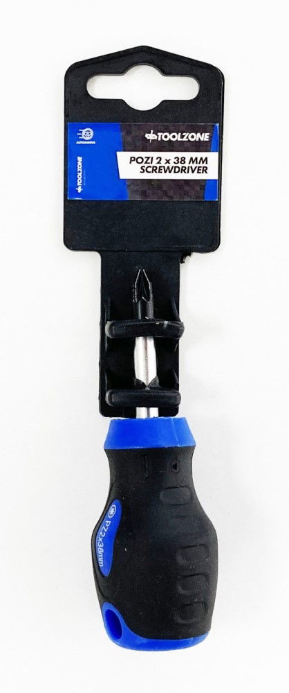 SCREWDRIVER POZI 2 38mm STUBBY - TOOLZONE KDPSD146 image 1