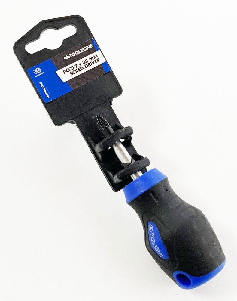 SCREWDRIVER POZI 2 38mm STUBBY - TOOLZONE KDPSD146 thumbnail 2