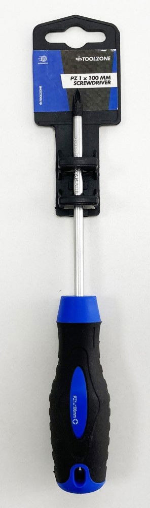 SCREWDRIVER POZI 1 100mm - TOOLZONE KDPSD151 image 1