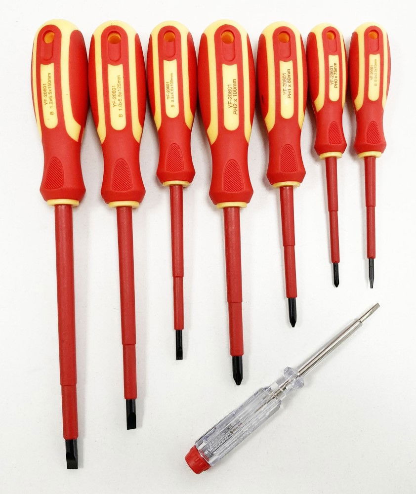 SCREWDRIVER SET VDE 8PC WITH TESTER - TOOLZONE KDPSD193 thumbnail 3