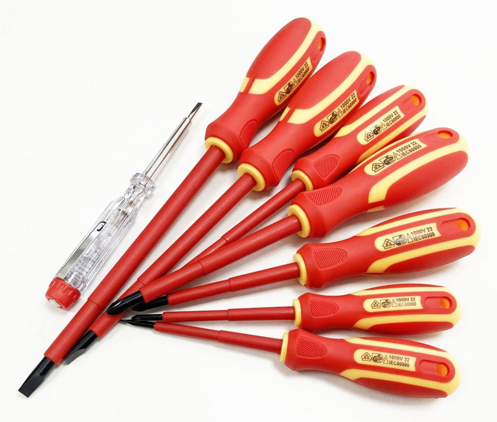 SCREWDRIVER SET VDE 8PC WITH TESTER - TOOLZONE KDPSD193 thumbnail 4