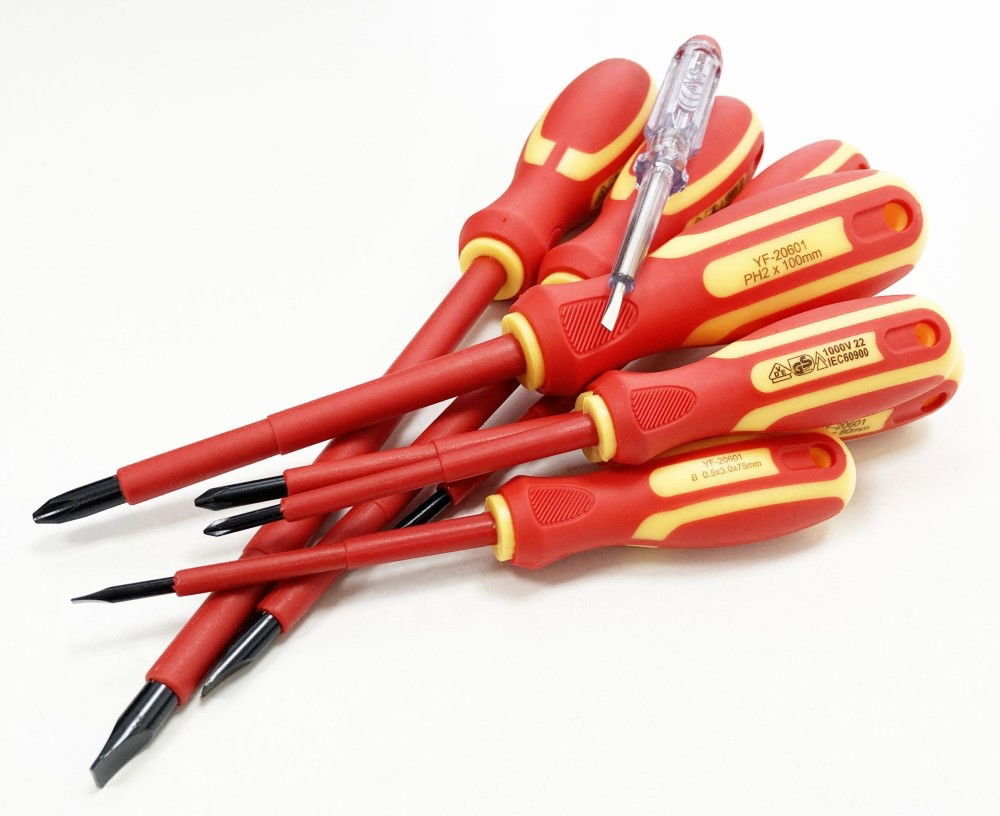 SCREWDRIVER SET VDE 8PC WITH TESTER - TOOLZONE KDPSD193 thumbnail 5