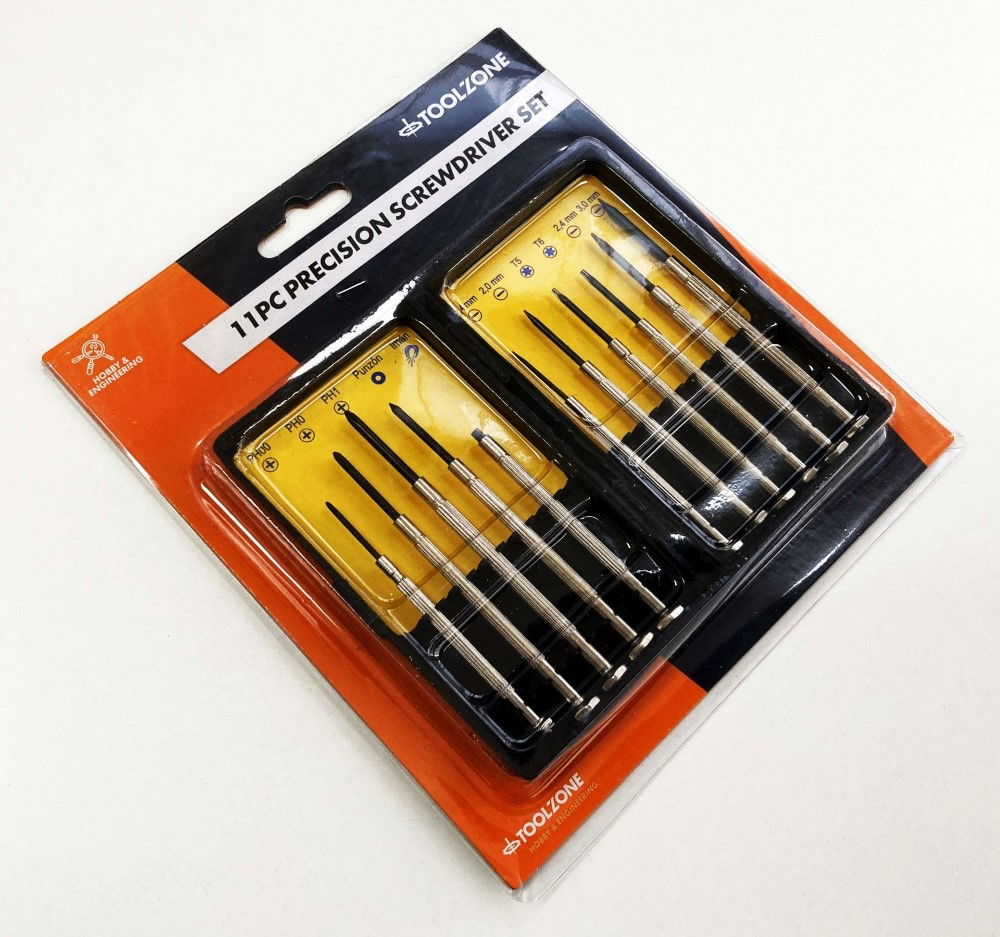 PRECISION SCREWDRIVER SET 11PC PHILLIPS 00-1 SLOT 1-3mm - TOOLZONE KDPSD211 thumbnail 2
