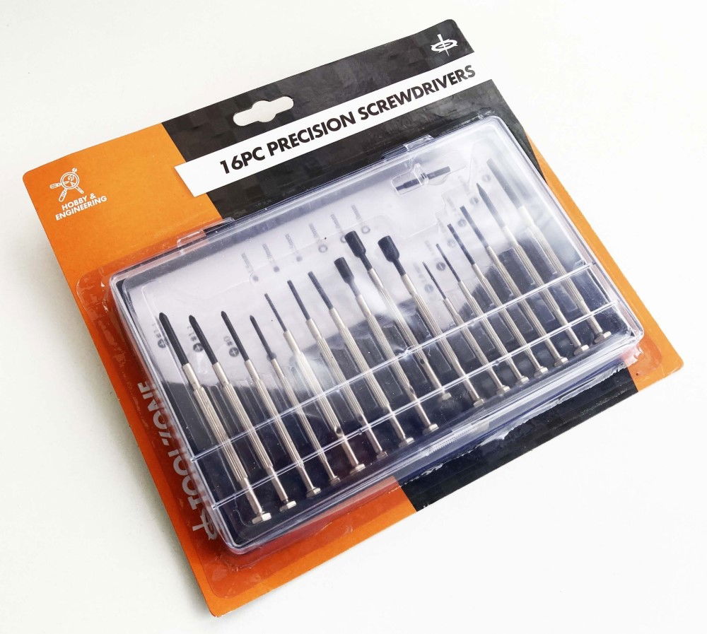 PRECISION SCREWDRIVER SET 16PC PHILLIPS 00-2 SLOT 1-3.5mm HEX 1.5-2.5 STAR 3-5 - TOOLZONE KDPSD212 thumbnail 2
