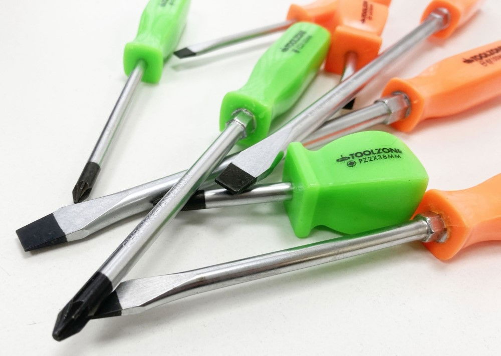 SCREWDRIVER SET MECHANICS CRV HI VIS 8PC - TOOLZONE KDPSD220 thumbnail 5
