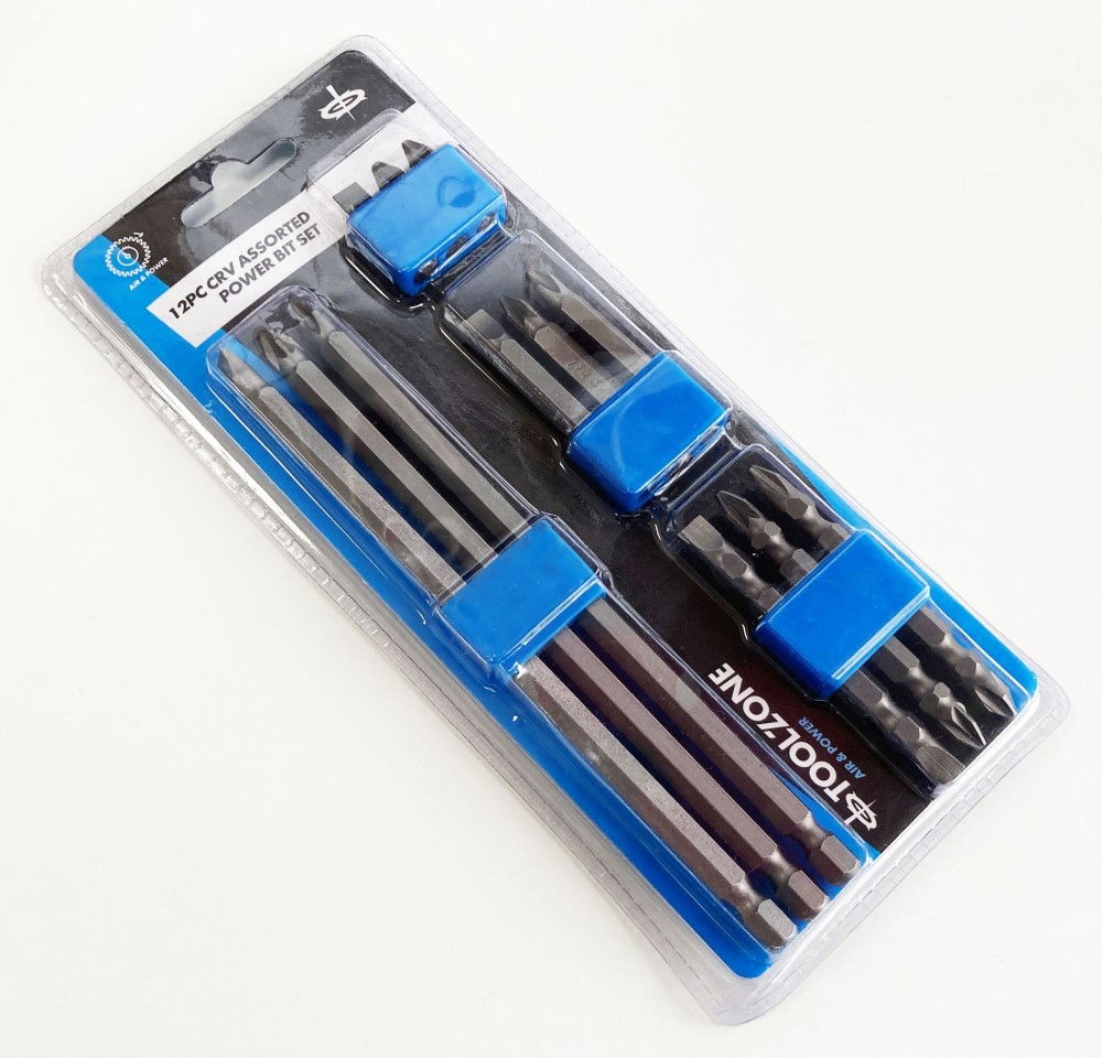 POWER BIT SET ASSORTED 12PC PH2 PZ2 6mm LENGTHS 150mm 65mm 50mm 25mm - TOOLZONE KDPSD230 thumbnail 2