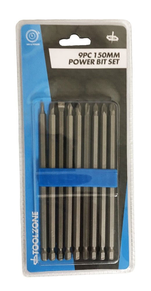 POWER BIT SET CRV 9PC 150mm SLOT 3-7mm PHILLIPS 1-3 POZI 1-3 - TOOLZONE KDPSD235 thumbnail 4