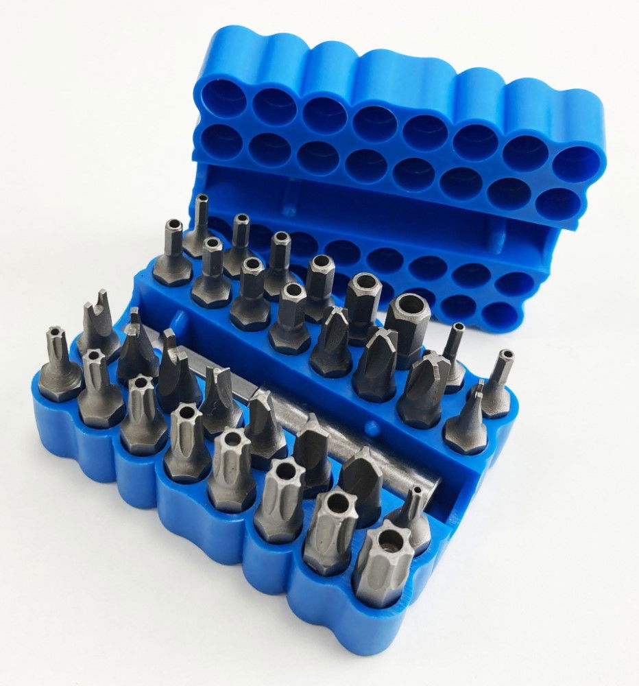 SECURITY BIT SET CRV 33PC WITH HOLDER STAR T8-T40 HEX 2-6mm IMPERIAL SPANNER TRI-WING TORQ - TOOLZONE KDPSD237 thumbnail 5