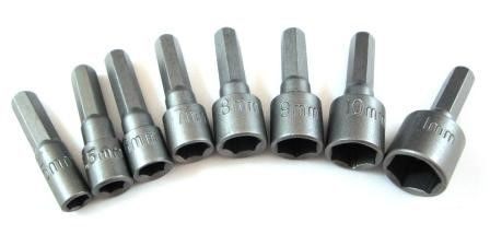 NUT DRIVER SET 8PC 1/4 HEX SHANK 5-11mm - TOOLZONE KDPSD242