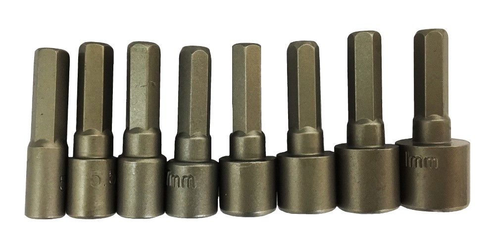 NUT DRIVER SET 8PC 1/4 HEX SHANK 5-11mm - TOOLZONE KDPSD242 thumbnail 2