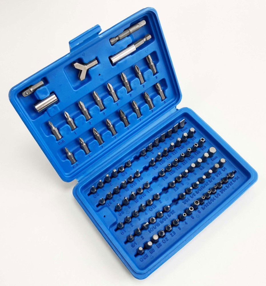 SECURITY POWER BIT SET CRV 100PC STAR TORQ SPLINE TRI-WING SQUARE SPANNER HEX - TOOLZONE KDPSD244 thumbnail 7