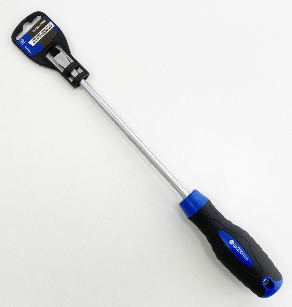 SLOT BLADE SCREWDRIVER 200mm x 8mm - TOOLZONE KDPSD249 thumbnail 2