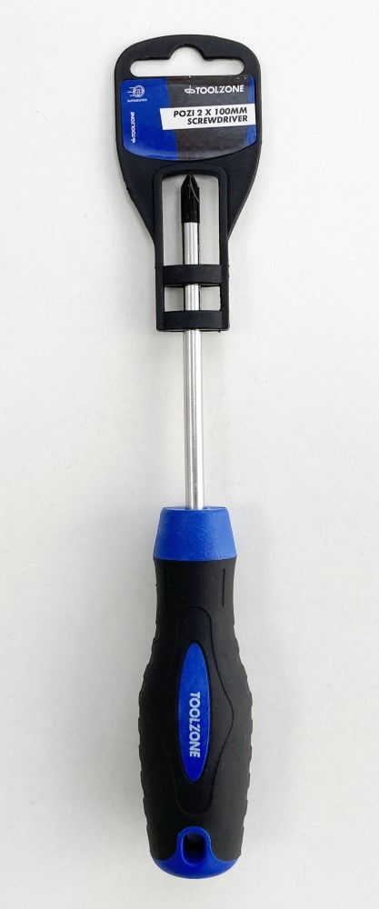 POZI SCREWDRIVER 100mm PZ2 - TOOLZONE KDPSD259 image 1