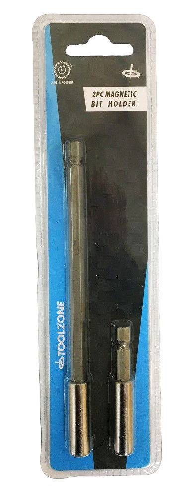 SCREWDRIVER BIT HOLDER SET 2PC 60mm 150mm 1/4 HEX SHANK MAGNETIC - TOOLZONE KDPSD271 thumbnail 3