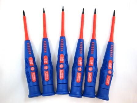 PRECISION VDE TAMPER STAR SCREWDRIVER SET 6PC T5-T10 - TOOLZONE KDPSD274 thumbnail 3