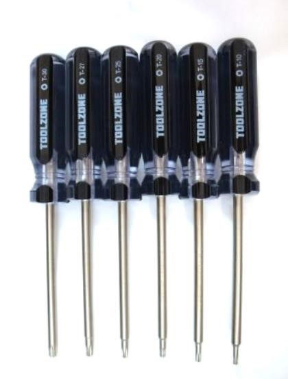 STAR SCREWDRIVER SET 6PC CRV T10-T30 - TOOLZONE KDPSD292 thumbnail 3