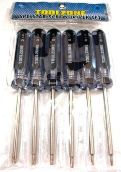 STAR SCREWDRIVER SET 6PC CRV T10-T30 - TOOLZONE KDPSD292 thumbnail 4