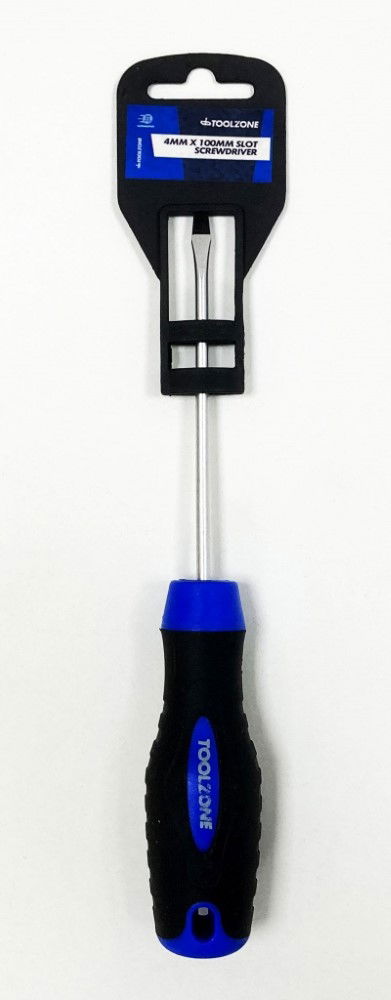 SLOT SCREWDRIVER 4mm x 100mm - TOOLZONE KDPSD302 image 1