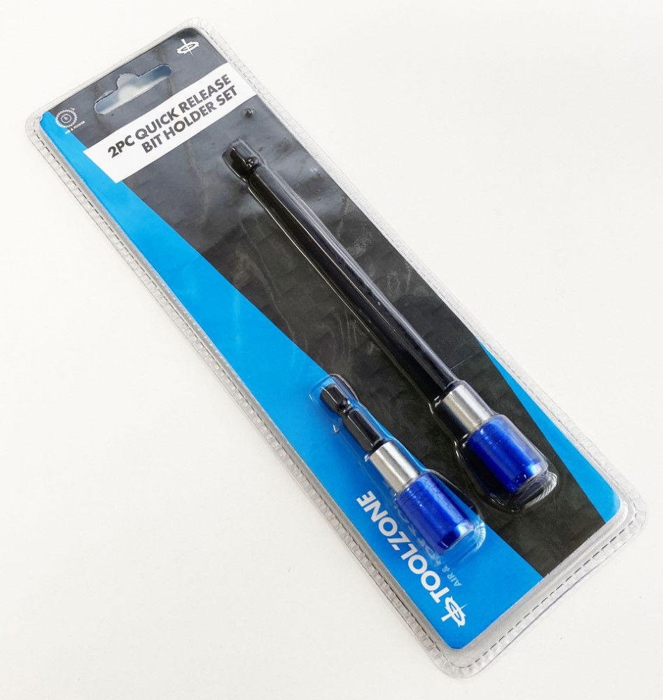 QUICK FIT BIT ADAPTOR SET 2PC 60mm 150mm 1/4 DRIVE - TOOLZONE KDPSD306 thumbnail 2