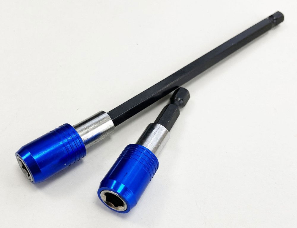 QUICK FIT BIT ADAPTOR SET 2PC 60mm 150mm 1/4 DRIVE - TOOLZONE KDPSD306 thumbnail 3