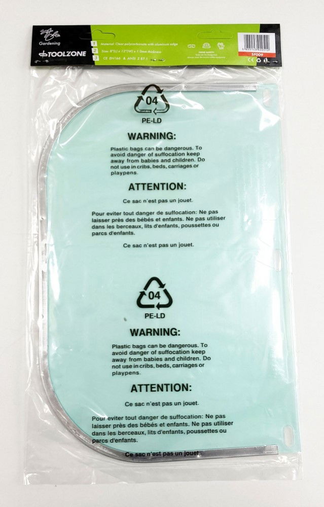 SPARE POLYCARBONATE VISOR FOR SF013 - TOOLZONE KDPSF009 thumbnail 2