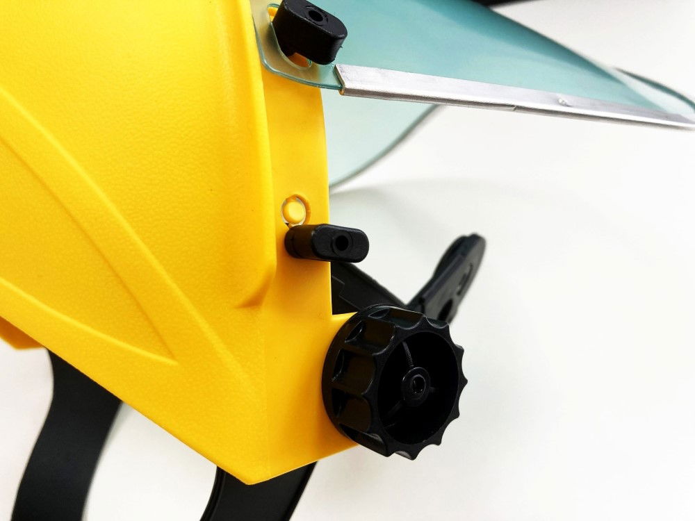 YELLOW CLEAR SAFETY VISOR ADJUSTABLE HEAD BAND EN166 EN1731 - TOOLZONE KDPSF013 thumbnail 6