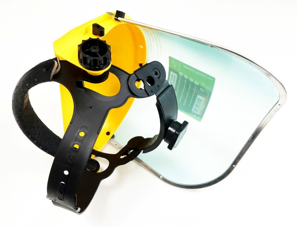 YELLOW CLEAR SAFETY VISOR ADJUSTABLE HEAD BAND EN166 EN1731 - TOOLZONE KDPSF013 thumbnail 7