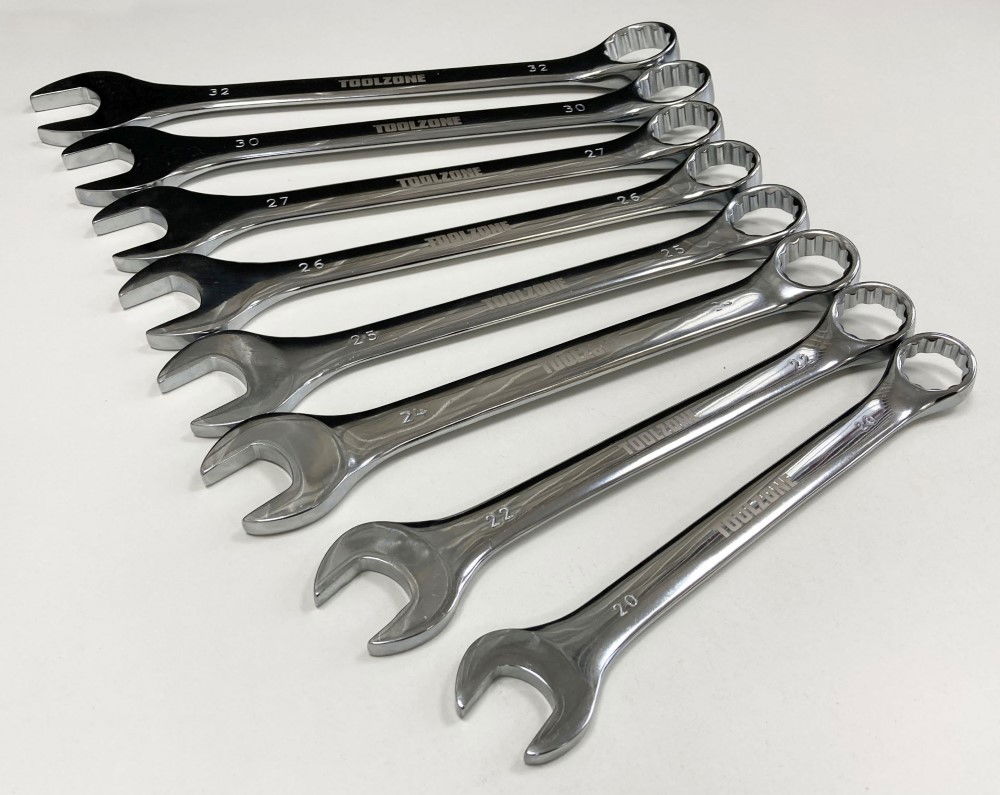 JUMBO SPANNERS SET 8PC 20-32mm CHROME VANADIUM - TOOLZONE KDPSP007 thumbnail 4