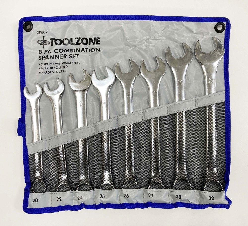 JUMBO SPANNERS SET 8PC 20-32mm CHROME VANADIUM - TOOLZONE KDPSP007 thumbnail 6