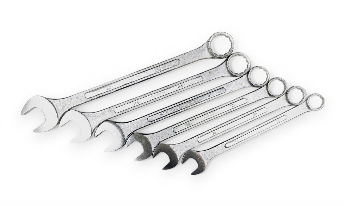 JUMBO COMBINATION SPANNERS SET 6PC 33-50mm - TOOLZONE KDPSP008 thumbnail 2