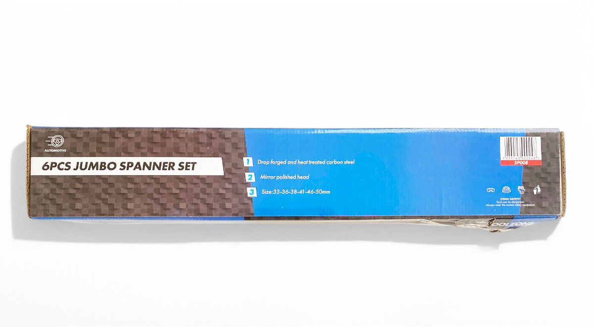 JUMBO COMBINATION SPANNERS SET 6PC 33-50mm - TOOLZONE KDPSP008 thumbnail 8