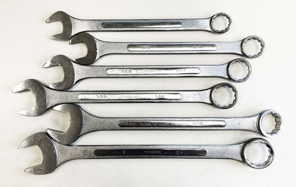JUMBO COMBINATION SPANNERS SET 6PC 1-3/8 TO 2 AF - TOOLZONE KDPSP009 thumbnail 4
