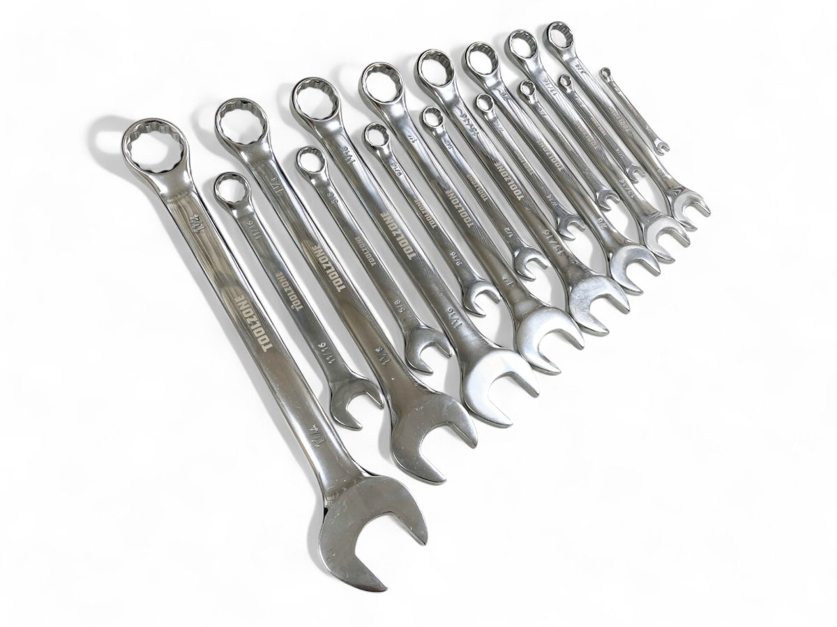 COMBINATION SPANNER SET 16PC AF CHROME VANADIUM POLISHED - TOOLZONE KDPSP010 thumbnail 5