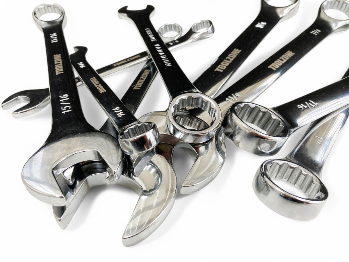 COMBINATION SPANNER SET 16PC AF CHROME VANADIUM POLISHED - TOOLZONE KDPSP010 thumbnail 7